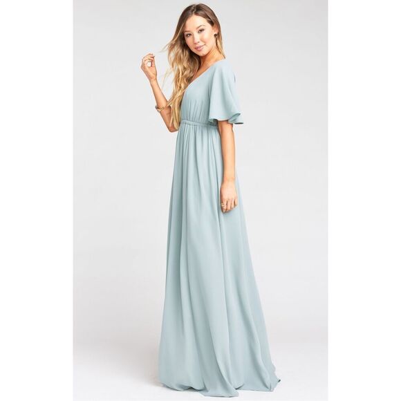 NWT Show Me Your MuMu Emily Empire Maxi Silver Sage XXXL - Picture 2 of 12